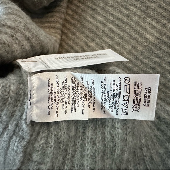 Ann Taylor Loft Grey roll neck / turtleneck sweater - Picture 5 of 5